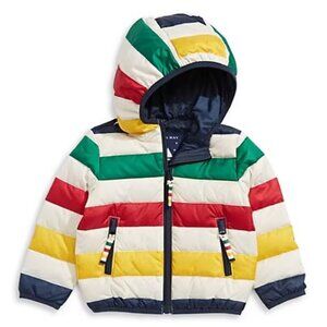Hudson's Bay Company Stripes Down Jacket Unisex Kid's Size 2  Multistripe Puffer